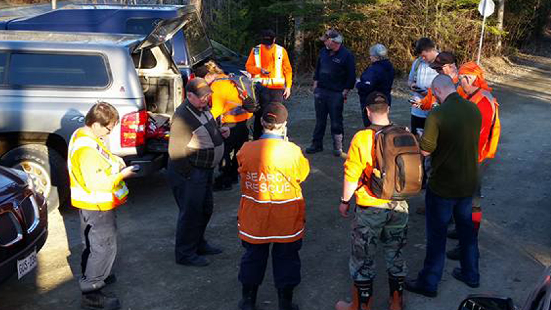 Search Team on Winter Training Exercise